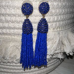Bauble bar cobalt blue tassel earrings